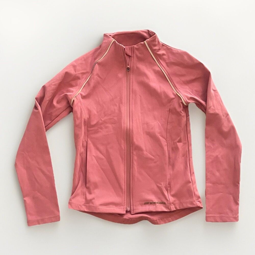 Zara Fleece Jacket Full Zip Soft Shell Kid's Size 8 Pink Sports Coat 22" Waist